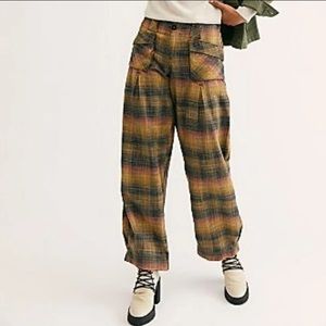 Free People Combo Plaid pants